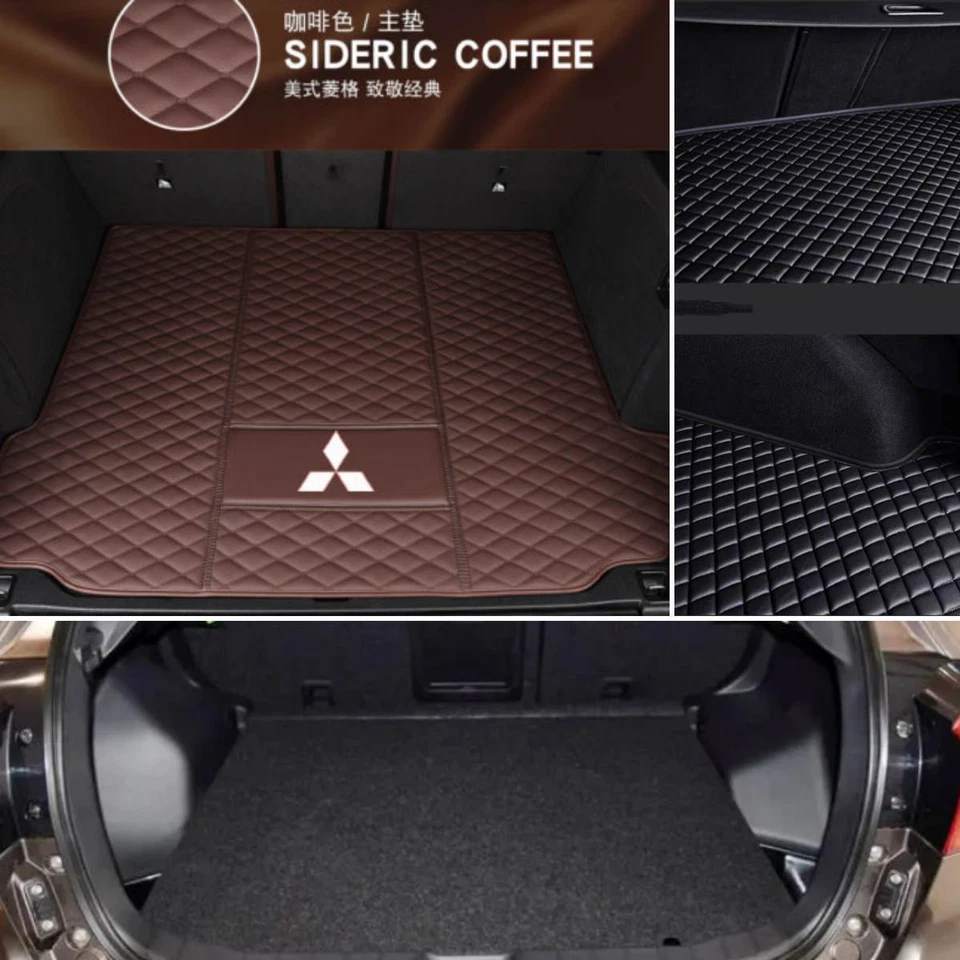 For Mitsubishi Car Trunk Mat Rear Carpets All Weather Custom Mat Pu Leather Foto 4 de 4