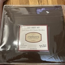 Bed Linen Set Microfiber 4 Pieces Bed Sheets with Deep Pockets Bedding Brown