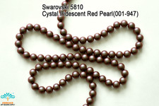 6mm Austria Swarovski 5810 Crystal Iridescent Red 2X Pearl 001-947