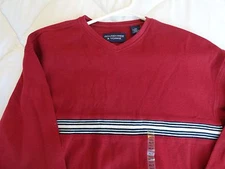 Roundtree & Yorke Long Sleeve V-neck Shirt * Maroon Red * Tall Size LT - NWT
