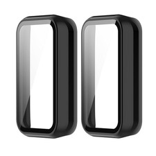 ECSEM Case for Amazfit Band 7 Frame PC Protective Cover with Tempered Glass F...