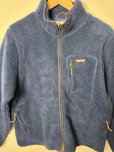 Alpine Design Jacket Mens Medium Blue Sherpa Fleece Full Zip Mountain Lake NWT - Picture 2 of 7