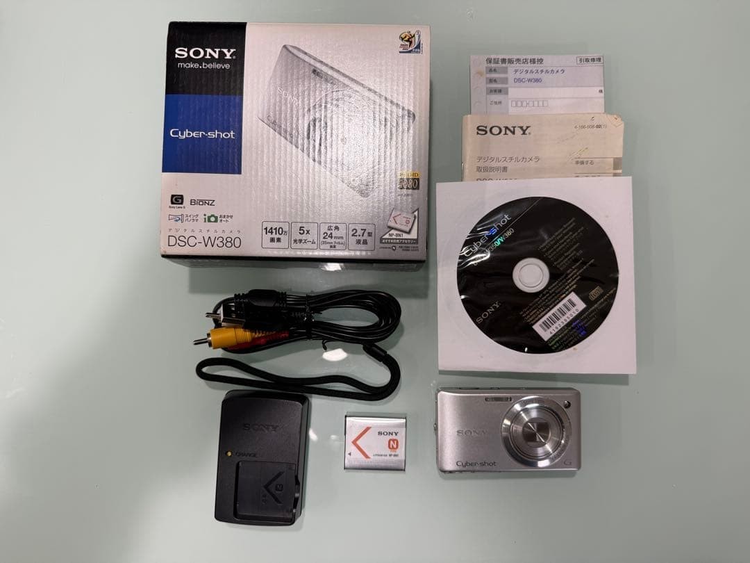 Sony Cyber shot DSC-W380 14.1MP 5.0x Compact Digital Camera Gold F