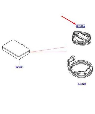 Land Rover Range Rover Evoque L551 Battery Charging Cable 437123484 Genuine Part
