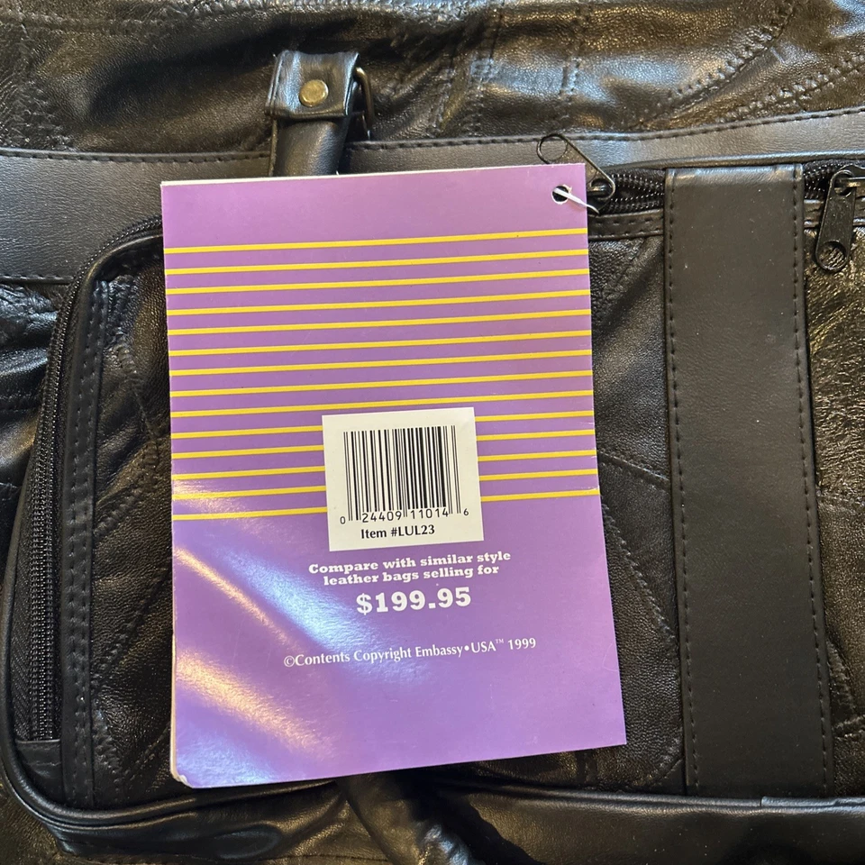 Maxam / Embassy * USA 23 Inch Lambskin Leather Tote Bag Item  - $199 - NWT - Image 3 of 4