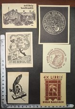WUNDERKAMMER AN EXLIBRIS 687 - " LOT EX LIBRIS ORIGINAL ARTISTS VARIOUS!!! "
