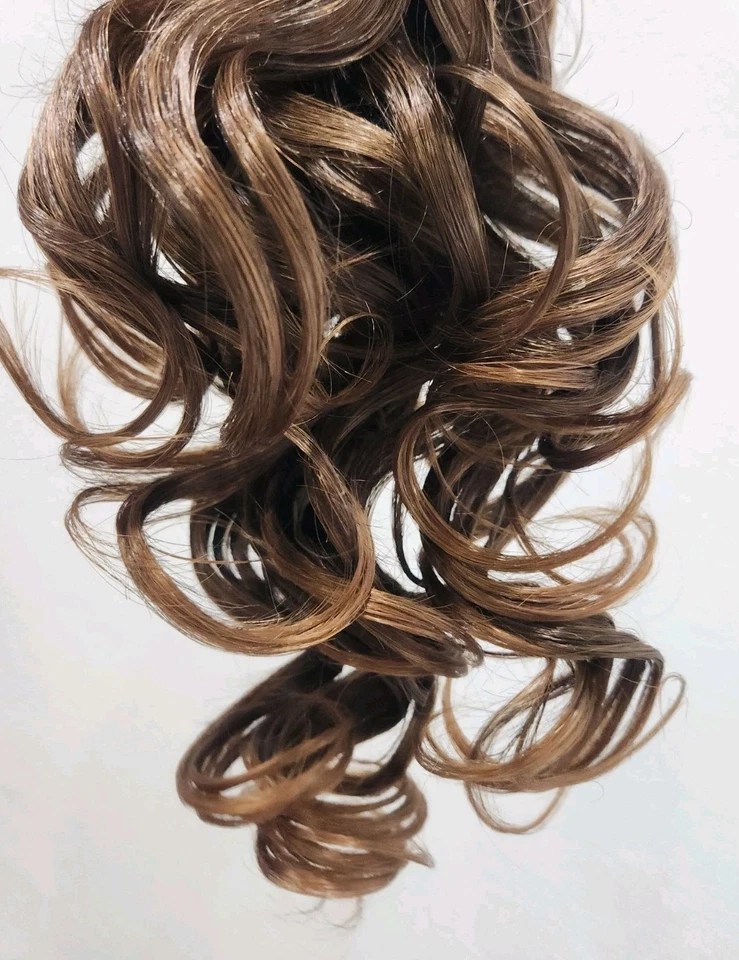Mila 13" Largo Rizos Sueltos COLA DE CABALLO GARRA CLIP 4T27 Marrón Mezcla Extremos Rizado Pelo Foto 4 de 4