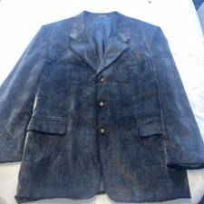 Calvin America Mens Corduroy Blazer 3 Button Charcoal Size 44 Reg