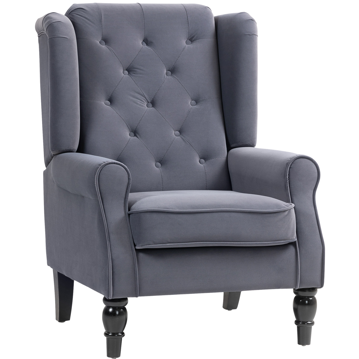 Freemans Grey Accent Wingback Armchair - Image 2