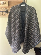 Boyne Valley Weavers Irish Cape Brown Wool Blend Shawl Poncho