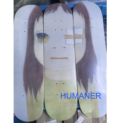 3PCS Yoshitomo Nara Untitled 2 Skateboard Maple Board Home Wall Decor A Set