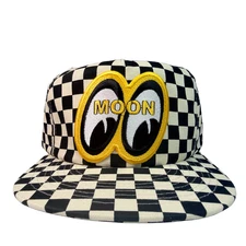 MOONEYES Speed patch x WeldMFG Checkerboard Hat Vintage hot rod 
