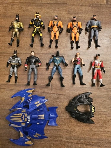 Vintage 90s Batman, Robin DC Comics Lot of 12 Action Figures Kenner