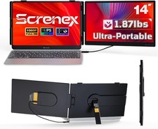 Laptop Screen Extender 0.27" Ultra-Thin, 14" FHD 1080P IPS Lightweight Dual Port