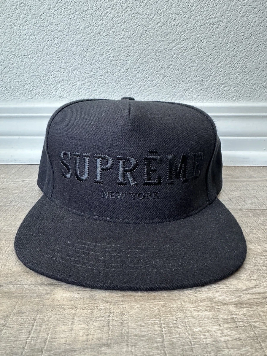Supreme New York Leather 6-Panel black 【公式通販】