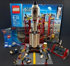 LEGO City Space Center w/ Rocket Launch Tower 4 MinFigures Booklets & Box #3368