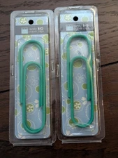 Bazzill Basics Really Big Green Paper Clips 2 Packs of 3 NEW