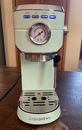 CASABREWS Macchina da Caffè Espresso 20 Bar con Vaporiera Latte CM5418, Verde Pastello - Foto 5 di 17
