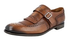 PRADA Leather Monk Strap Brogue Kiltie Dress Shoes 2OF001 NEW -  US 9 EU 42