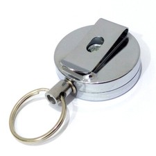 Retractable Metal Key Ring Heavy Duty Holder Carabiner Keychain Rings