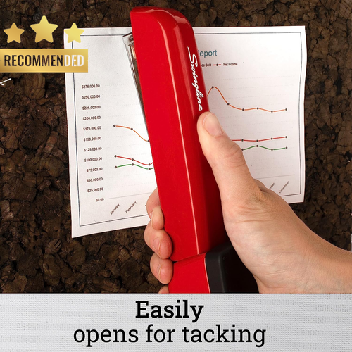 747 Desktop Stapler, 30-Sheet Capacity, Durable Metal, Rio Red (74736) - Picture 6 of 12