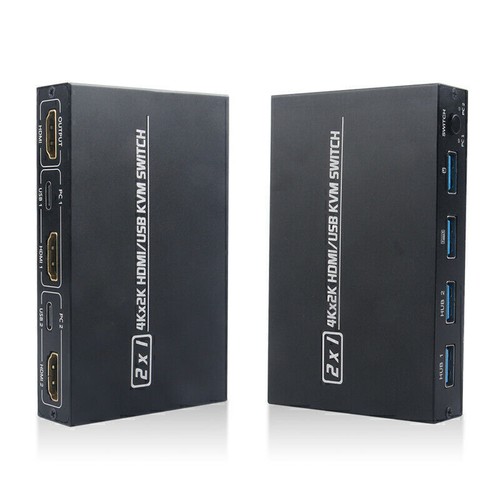 4K USB HDMI-compatible KVM Switch Box Video Display Switcher Splitter for 2 PC - Bild 6 von 7