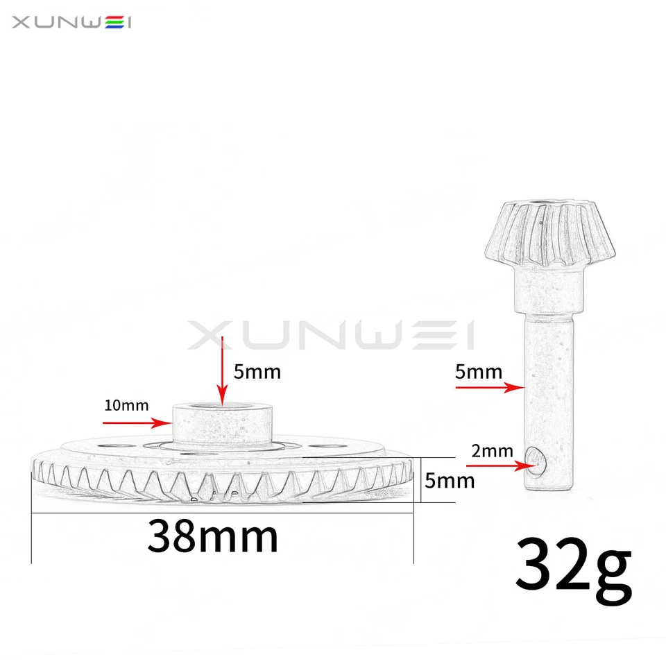 AX30392 Steel Heavy Duty Helical Bevel Gear AXIC3392 for Axial RR10 SMT10 Yeti - Image 3 of 4
