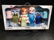 Disney ANIMATORS Frozen Elsa Anna Deluxe Doll Set 1st Edition Sold Out 