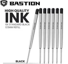 BASTION PENS INK REFILL STANDARD BLACK 6 SET Bolt Action Replacement Cartridge