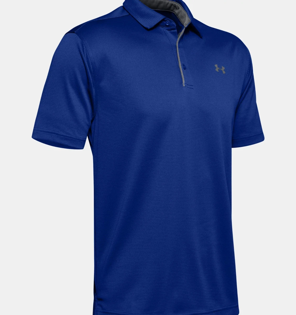 New Under Armour Tech Polo Men s Blue Large Tall LT Golf Free