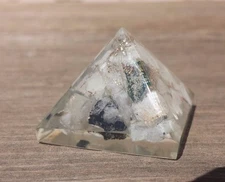 SMALL (25-30mm) RAINBOW MOONSTONE ORGONE GEMSTONE PYRAMID ORGONITE
