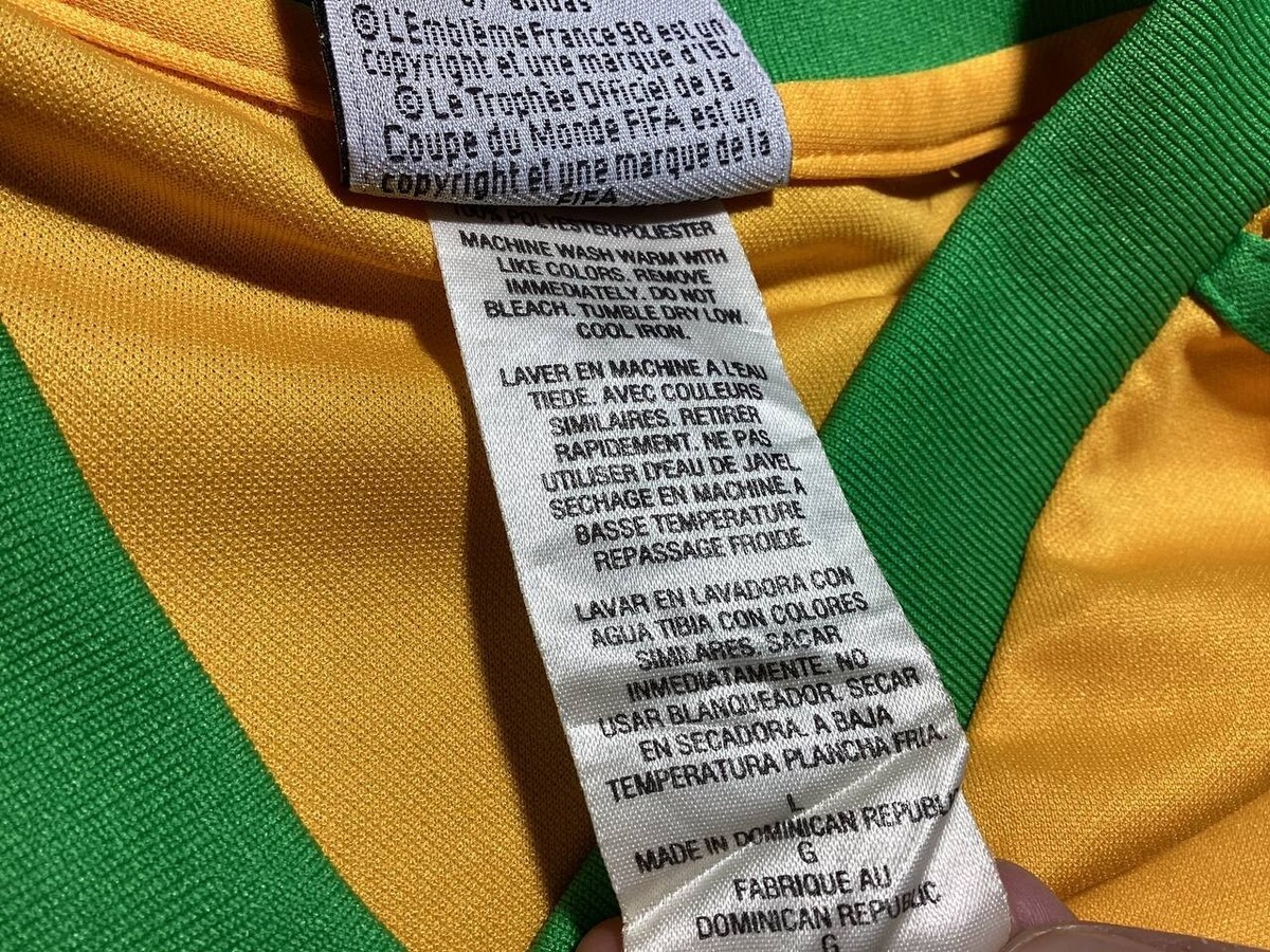 BRAZIL 1998 World Cup Football Shirt Soccer Jersey Adidas Sz