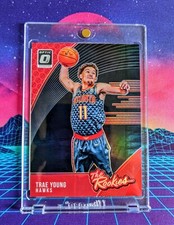 TRAE YOUNG 2018-19 DONRUSS OPTIC THE ROOKIES RED HOLO PRIZM #/99