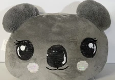 Koala Pillow Sequins Grey