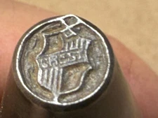 Vintage Metal Crown Crest Sealing Wax Seal or Leather Stamp 1/4" - FREE SHIPPING