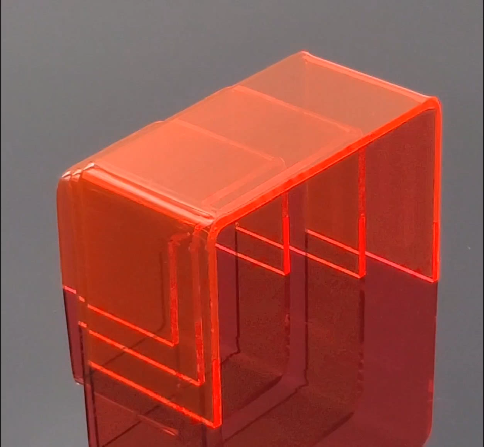 T'z Tagz New Transparent Neon Red Acrylic Display Stand Risers Showcase ...