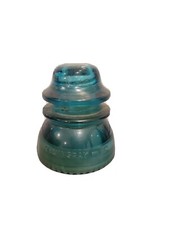 Hemingray-42 Glass Insulator Aqua Made In USA Vintage Power Pole Glass Insulator