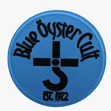 Blue Oyster Cult Patch, Embroidered Iron On Patch, Blue Oyster Cult Logo Patch