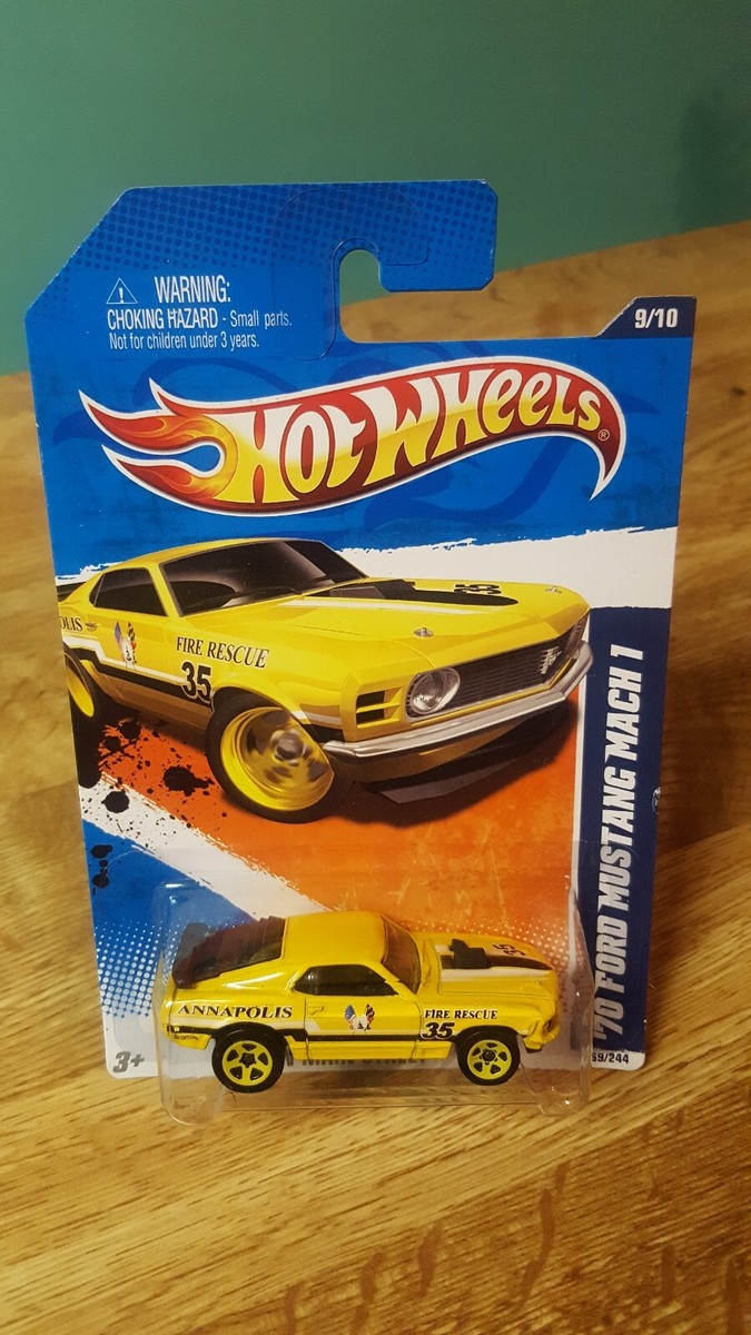 Hot Wheels 2011 '65 Mustang Heat Fleet - Bronze With Yellow Flames, Opening Hood, Collector 10/10 - View #4