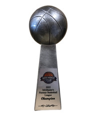 MARCH MADNESS BASKETBALL CHAMPION LOMBARDI STYLE TROPHY 14" FREE CUSTOMIZATION