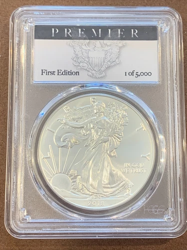 2018- American Silver Eagle- PCGS Premier-MS70- First Edition- 1 of 5,000