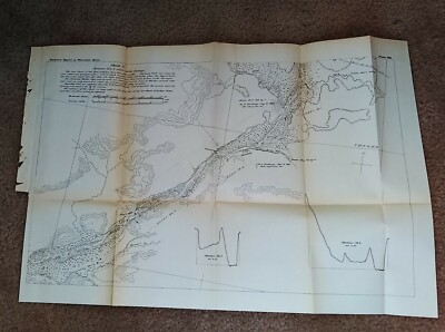 1867 MS River below Portage Dekorra Rowan's Creek Baraboo River Okee Creek Map