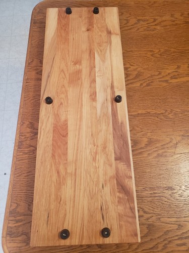 Hard Maple Lap or Serving Tray With Solid Brass Satin Nickel Handles 29"X10" - Picture 4 of 4