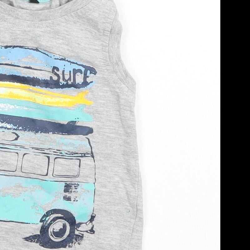 George Boys Grey Cotton Blend Tank Size 9-12 Months image 10