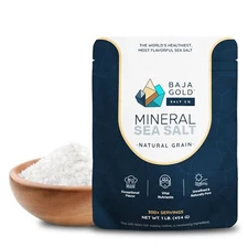 Baja Gold Mineral Sea Salt Natural Grain Crystals 1 Lb. Bag