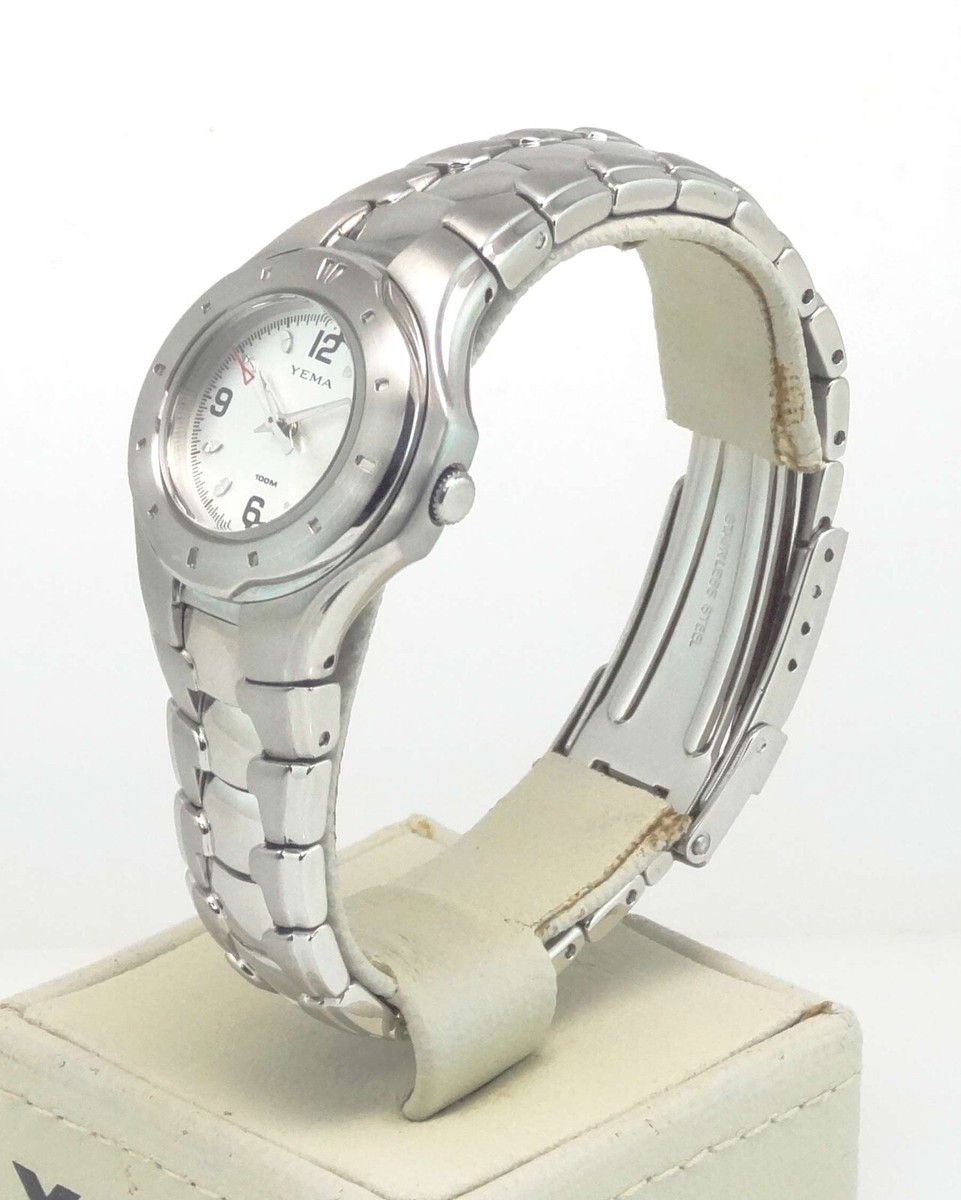 YEMA BY SEIKO YM-780 Women's Silver-tone Quartz Dive Watch 10-ATM