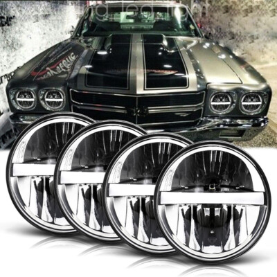 E-Prüfzeichen 5 3/4 Zoll LED Scheinwerfer für Chevrolet Chevelle 64-1972 Caprice