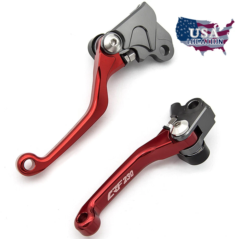 Palanca de embrague de freno CNC roja para moto de cross para Honda CRF230F 2003 2004 2005 2006-2020 Foto 2 de 4