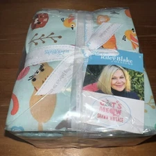 18 Pc Riley Blake Fabric Cat's Meow Fat Quarter Bundle FQ Birds Yarn Birdhouses