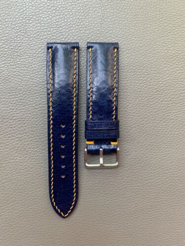 Correa de reloj de cuero genuino azul marino piel de serpiente 10..17 18 19 20 21 22 23 2426 mm - Imagen 2 de 10